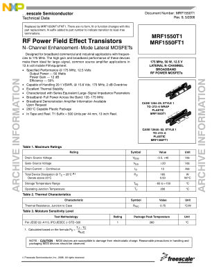 MRF1550T1 数据手册首页