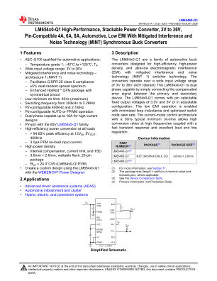 LM65460-Q1 datasheet cover page