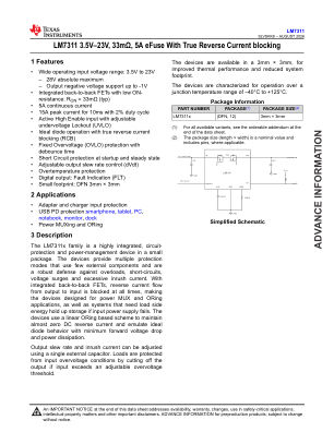 LM7311 datasheet cover page