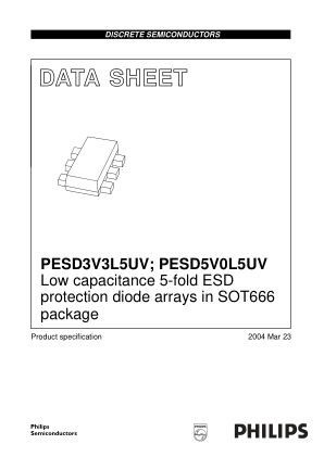 PESD3V3L5UV datasheet cover page
