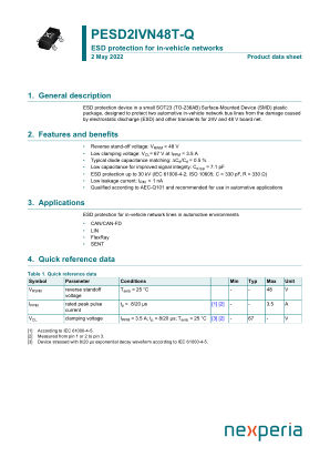 PESD2IVN48T-QR datasheet cover page