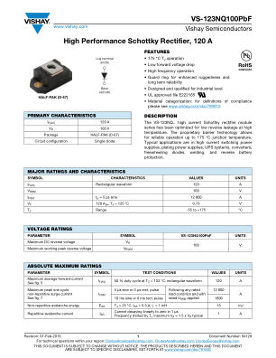 VS-123NQ100PBF datasheet cover page