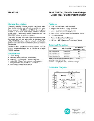 MAX5389 datasheet cover page