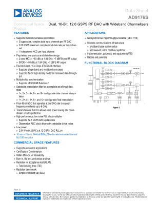 AD9176S 数据手册首页