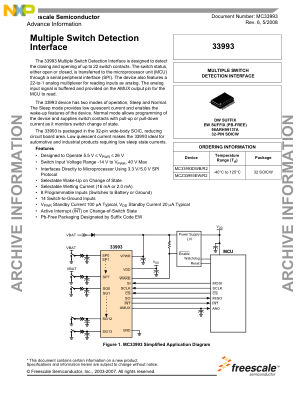MC33993 datasheet cover page