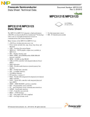 MPC5121E datasheet cover page