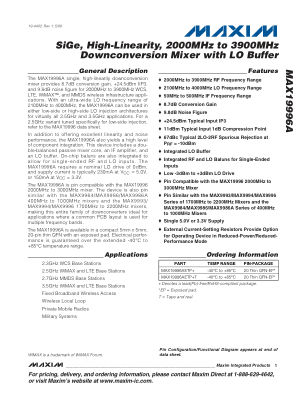 MAX19996A datasheet cover page