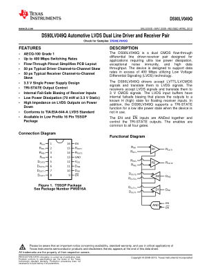 DS90LV049Q-Q1 datasheet cover page