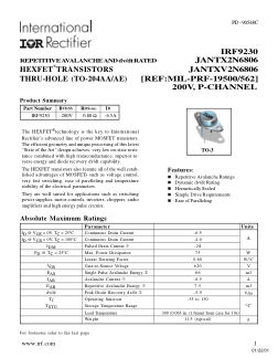 IRF9230 datasheet cover page