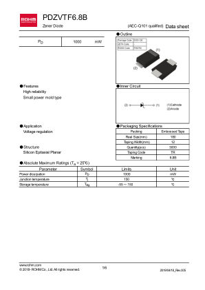 PDZVTFTR6.8B 数据手册首页