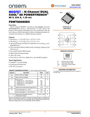 FDMT80080DC 数据手册首页