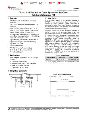 TPS54325 datasheet cover page