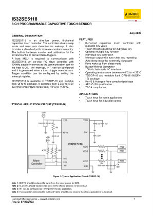 IS32SE5118-QWLA3-TR datasheet cover page
