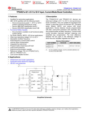 TPS40211-Q1 datasheet cover page