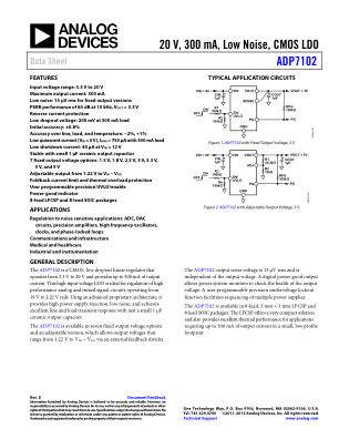 ADP7102 datasheet cover page