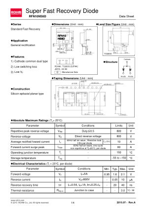 RFN10NS8D 数据手册首页