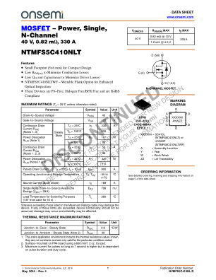 NTMFS5C410NLT 数据手册首页