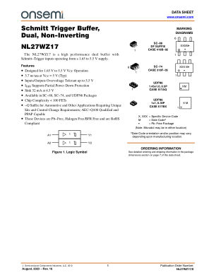 NL27WZ17 数据手册首页