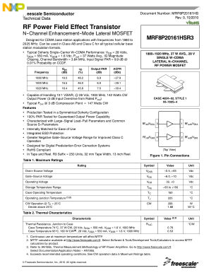 MRF8P20161HS 数据手册首页