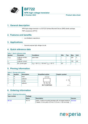 BF722 datasheet cover page