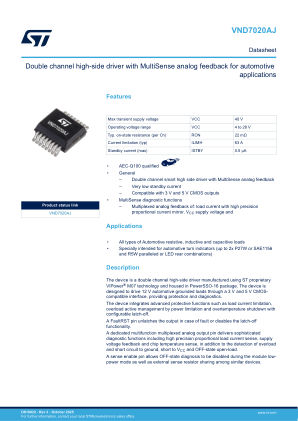 VND7020AJ datasheet cover page