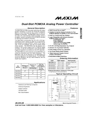 MAX780-MAX780D datasheet cover page