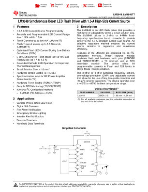 LM3648 datasheet cover page