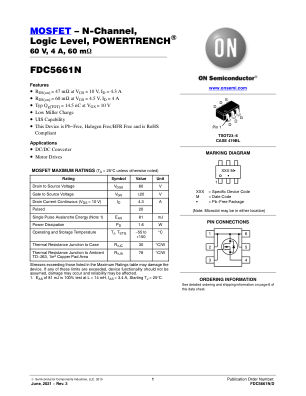 FDC5661N 数据手册首页