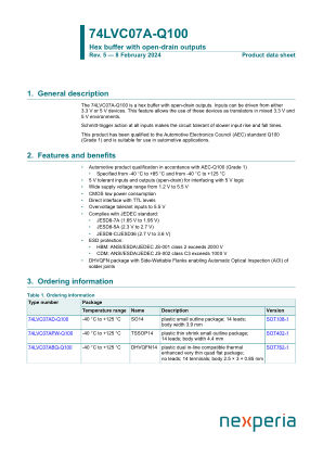 74LVC07APW-Q100J datasheet cover page