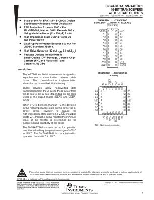 SN74ABT861 数据手册首页