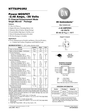 NTTS2P03R2 datasheet cover page