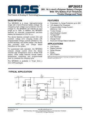 MP26053 datasheet cover page