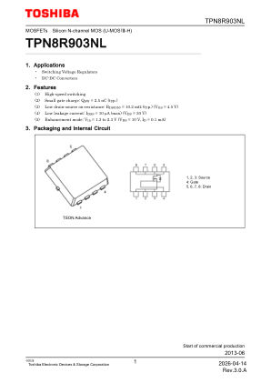 TPN8R903NL 数据手册首页