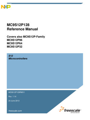 MC9S12P128RMV1 datasheet cover page