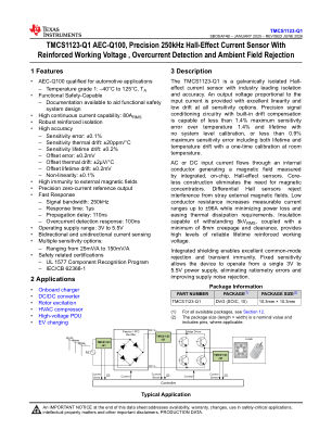 TMCS1123-Q1 datasheet cover page