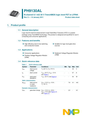 PH9130AL datasheet cover page