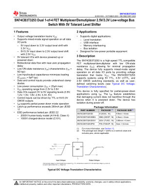 SN74CB3T3253 datasheet cover page
