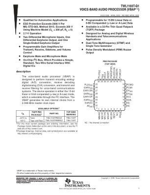 TWL1103T-Q1 datasheet cover page