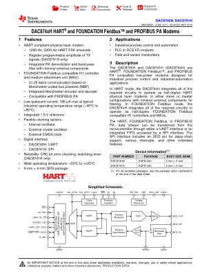 DAC8741H 数据手册首页