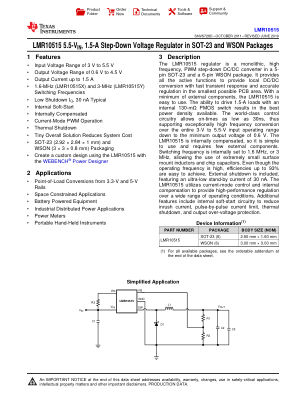 LMR10515 datasheet cover page