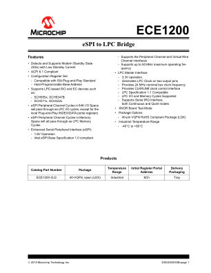 ECE1200-I 数据手册首页