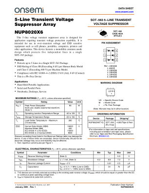 NUP8020X6 数据手册首页
