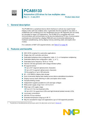 PCA85133 datasheet cover page
