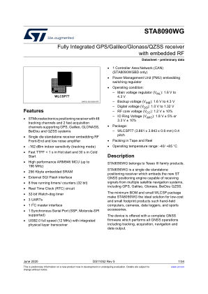 STA8090WG 数据手册首页
