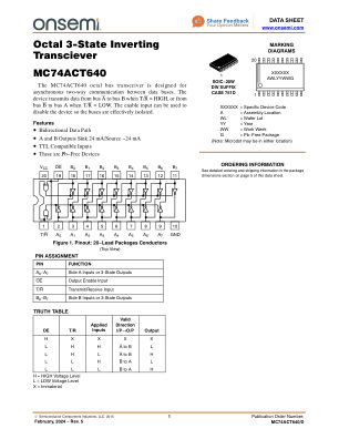MC74ACT640 数据手册首页