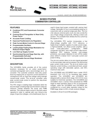 UCC38503 datasheet cover page