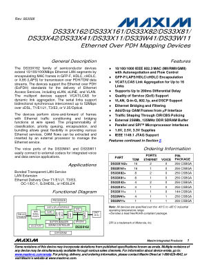 DS33W11-DS33X82 datasheet cover page