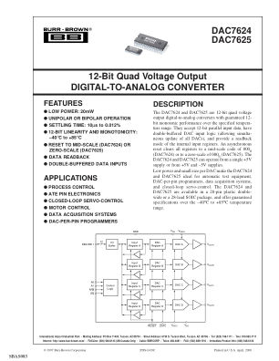 DAC7625 数据手册首页
