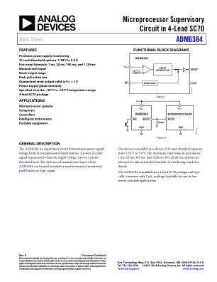 ADM6384 数据手册首页
