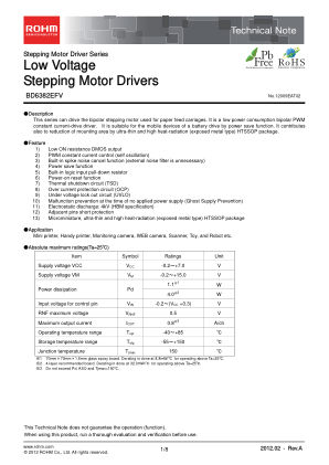 BD6382EFV datasheet cover page